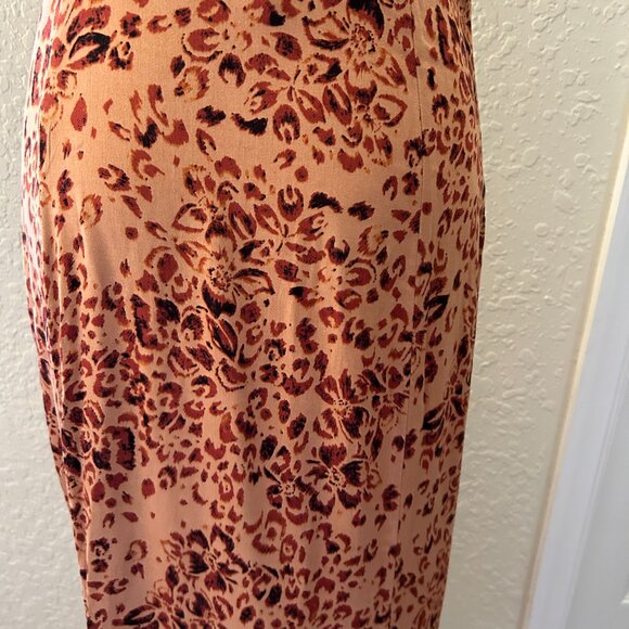 Free People Rust & Tan Floral Slip Dress - Picture 4 of 8